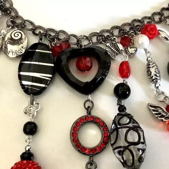 ART BY AMY LABBE New Gorgeous Necklace 13” long - Picture 11 of 15